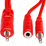 HOSA Hopscotch Patch Cables 3.5 mm TS 3.5 mm TSF Pigtail to 3.5 mm TS (0.5 ft) - CMM-515Y