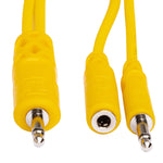 HOSA Hopscotch Patch Cables 3.5 mm TS 3.5 mm TSF Pigtail to 3.5 mm TS (1.5 ft) - CMM-545Y