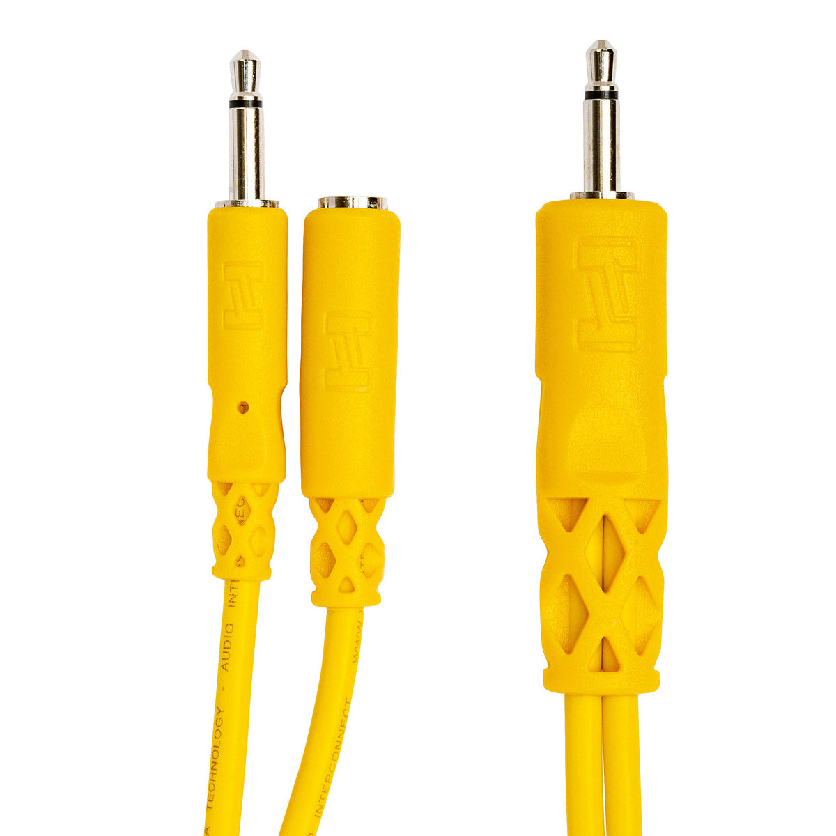 HOSA Hopscotch Patch Cables 3.5 mm TS 3.5 mm TSF Pigtail to 3.5 mm TS (1.5 ft) - CMM-545Y