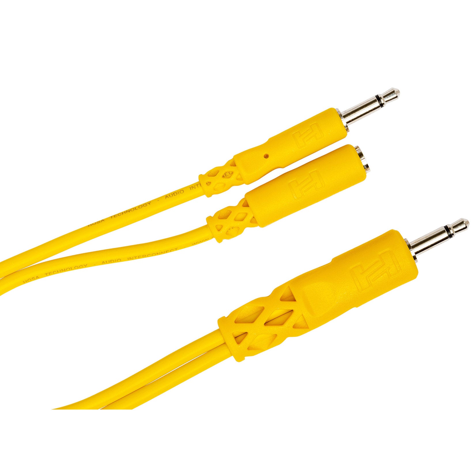 HOSA Hopscotch Patch Cables 3.5 mm TS 3.5 mm TSF Pigtail to 3.5 mm TS (1.5 ft) - CMM-545Y