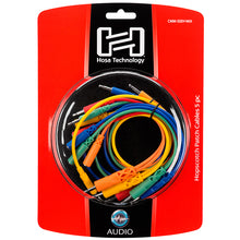 HOSA Hopscotch Patch Cables, 3.5 mm TS with 3.5 mm TSF Pigtail to 3.5 mm TS, 5 pc, Various Lengths - CMM-500Y-MIX