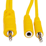 HOSA Hopscotch Patch Cables, 3.5 mm TS with 3.5 mm TSF Pigtail to 3.5 mm TS, 5 pc, Various Lengths - CMM-500Y-MIX
