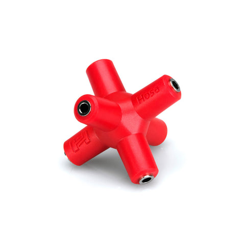 HOSA Knucklebones Signal Splitter 3.5 mm X 6 Red - GMM-105