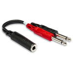 HOSA Stereo Breakout 1/4 in TRSF to Dual 1/4 in TS - YPP-136