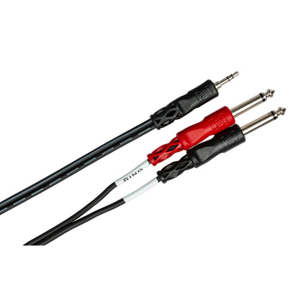 HOSA Stereo Breakout 3.5 mm TRS to Dual 1/4 in TS (10 ft) - CMP-159