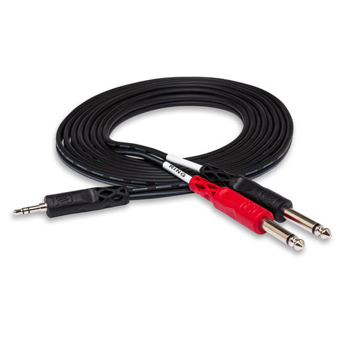 HOSA Stereo Breakout 3.5 mm TRS to Dual 1/4 in TS (10 ft) - CMP-159