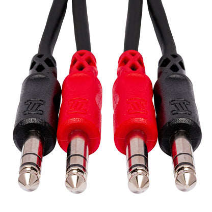 HOSA Stereo Interconnect Dual 1/4 in TRS to Same (3 m) - CSS-203
