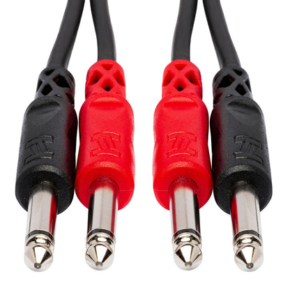 HOSA Stereo Interconnect Dual 1/4 in TS to Same (2 m) - CPP-202