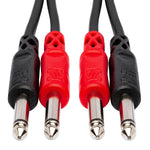HOSA Stereo Interconnect Dual 1/4 in TS to Same (3 m) - CPP-203