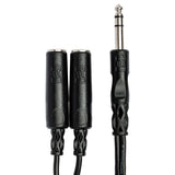 HOSA Y Cable 1/4 in TRS to Dual 1/4 in TRSF - YPP-118