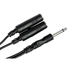 HOSA Y Cable 1/4 in TS to Dual 1/4 in TSF - YPP-111