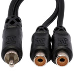 HOSA Y Cable RCA to Dual RCAF - YRA-104
