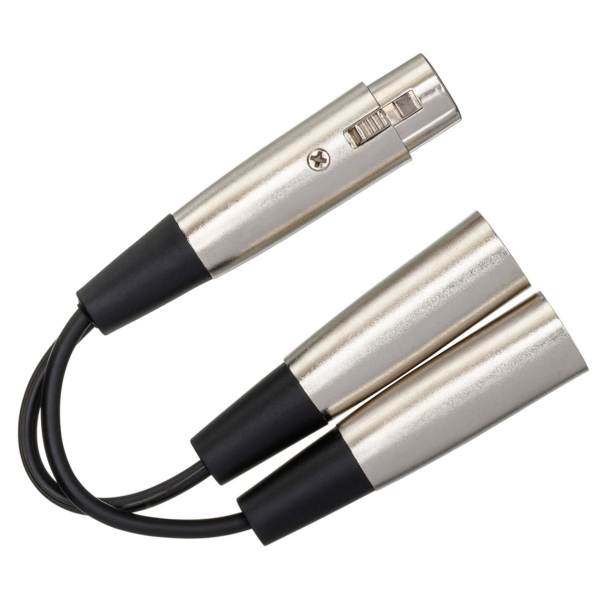HOSA Y Cable XLR3F to Dual XLR3M (6 in) - YXM-121