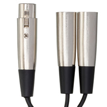 HOSA Y Cable XLR3F to Dual XLR3M (6 in) - YXM-121