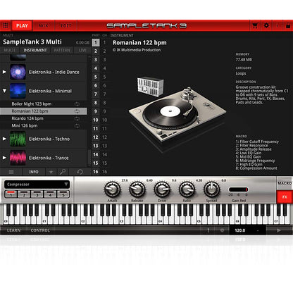 IK Multimedia SampleTank Custom Shop Minimal Elektronika
