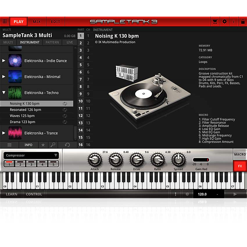 IK Multimedia SampleTank Custom Shop Techno Elektronika