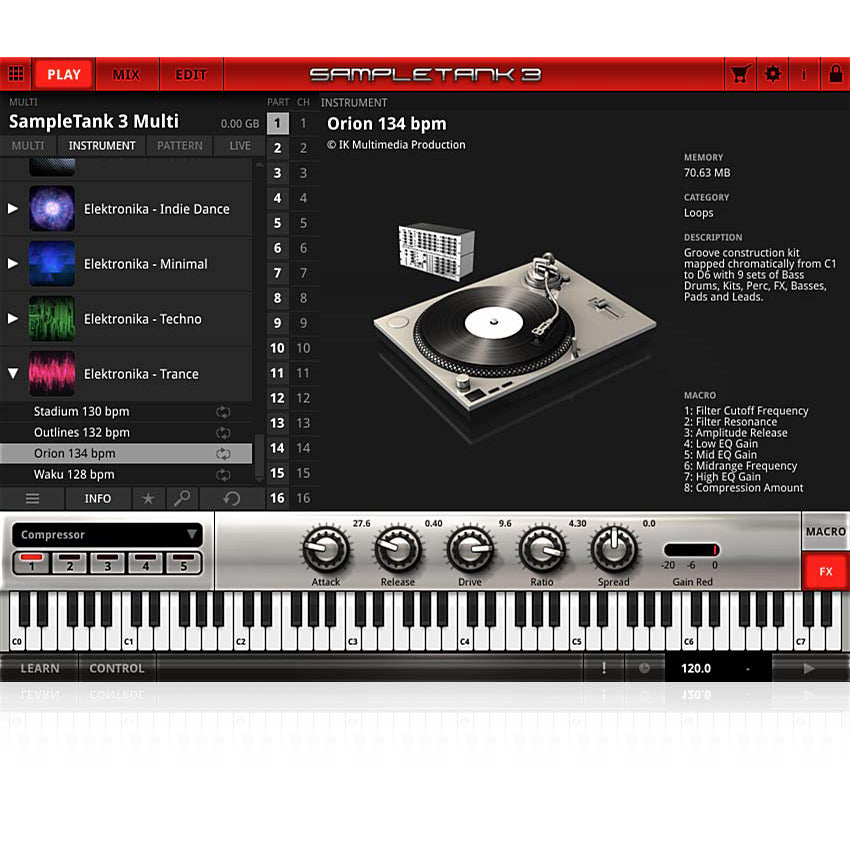 IK Multimedia SampleTank Custom Shop Trance Elektronika