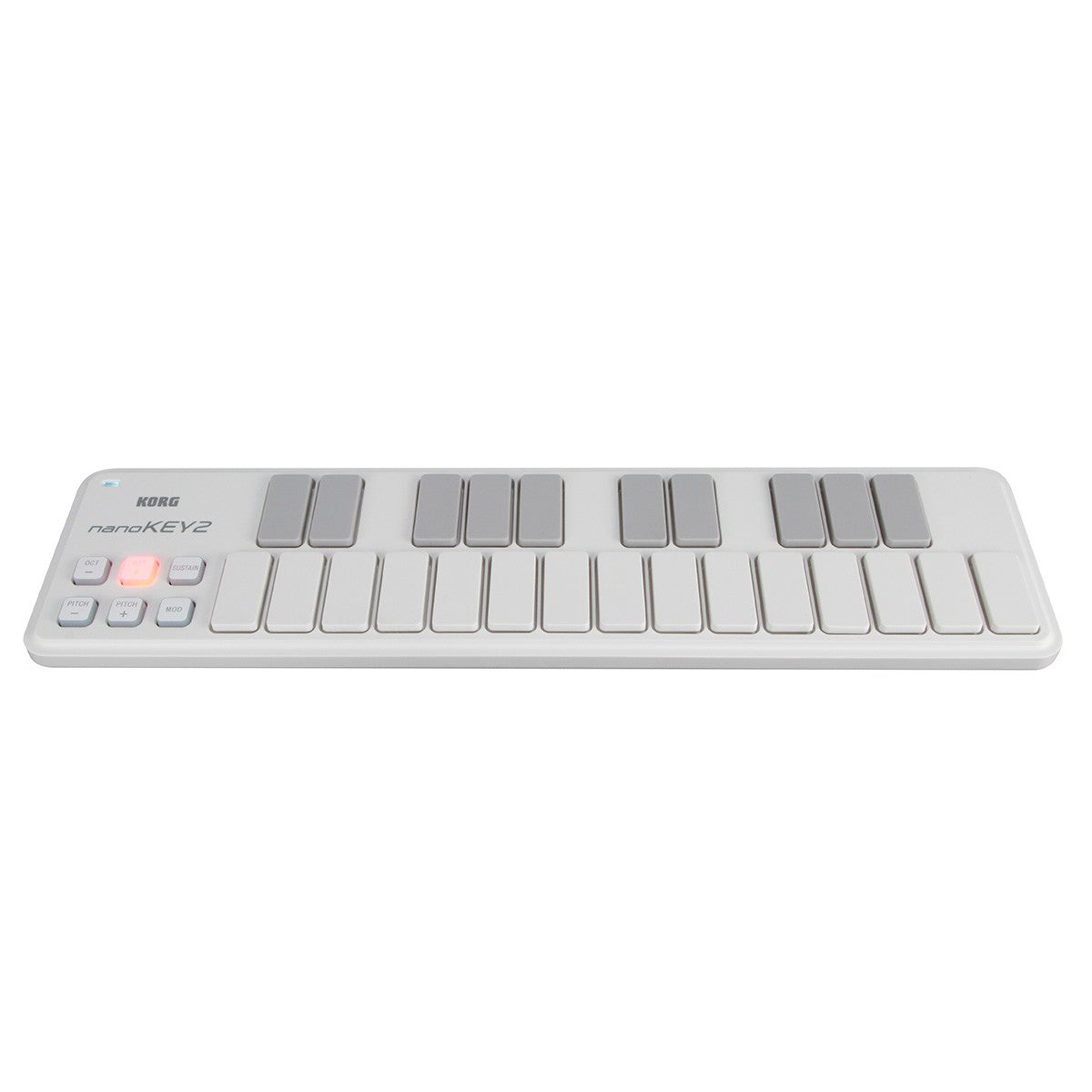 Korg nanoKEY2 USB MIDI Slim-Line Controller (White)
