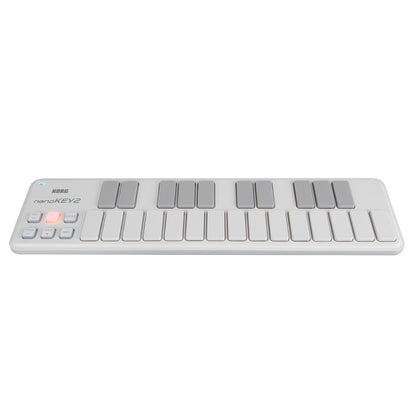 Korg nanoKEY2 USB MIDI Slim-Line Controller (White)