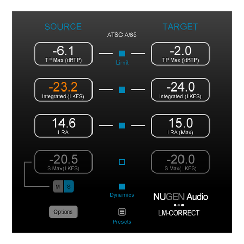 NUGEN Audio LM-Correct Loudness Quick-Fix
