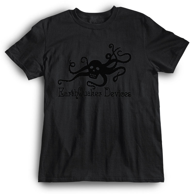 EarthQuaker Devices OctoSkull Shirt - Black on Black