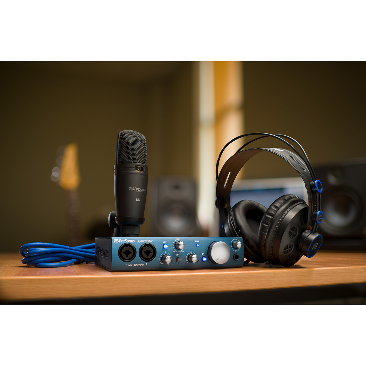 PreSonus Audiobox iTwo Studio USB Audio Recording Interface Bundle