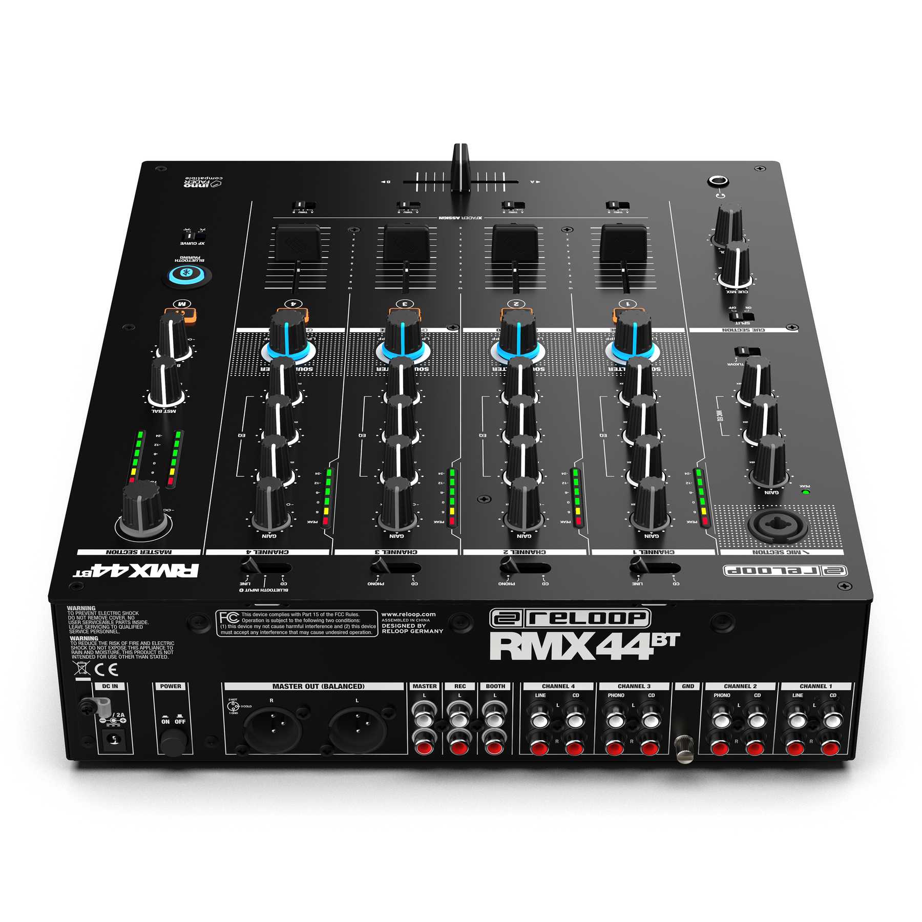 Reloop RMX-44 BT DJ Mixer (4-Channel Bluetooth)