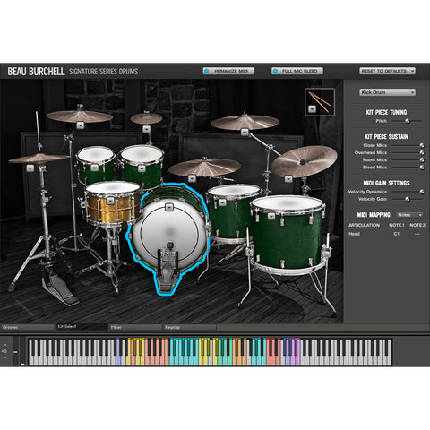 Room Sound Beau Burchell Signature Series Drums (Virtual Instrument)