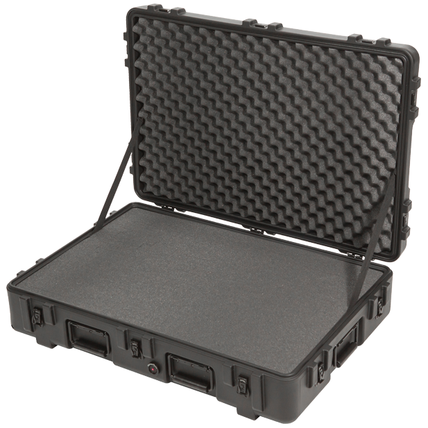 SKB R Series Utility Case (Cubed Foam) - 3R3221-7B-CW (Retractable Handle & Wheels) - Waterproof Roto Molded