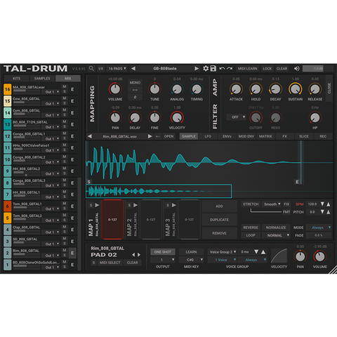 TAL-Drum Virtual Drum Sampler Plug-In