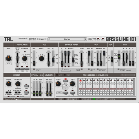 TAL-BassLine-101 Virtual Synthesizer Plug-In