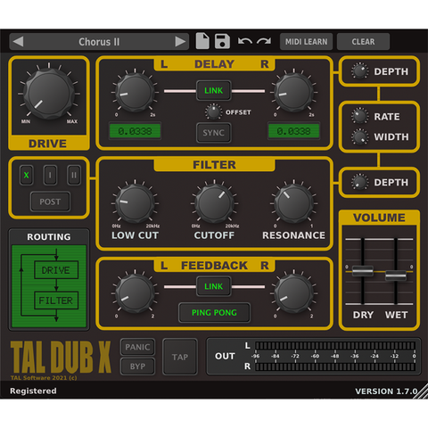 TAL-Dub-X Delay Plug-In