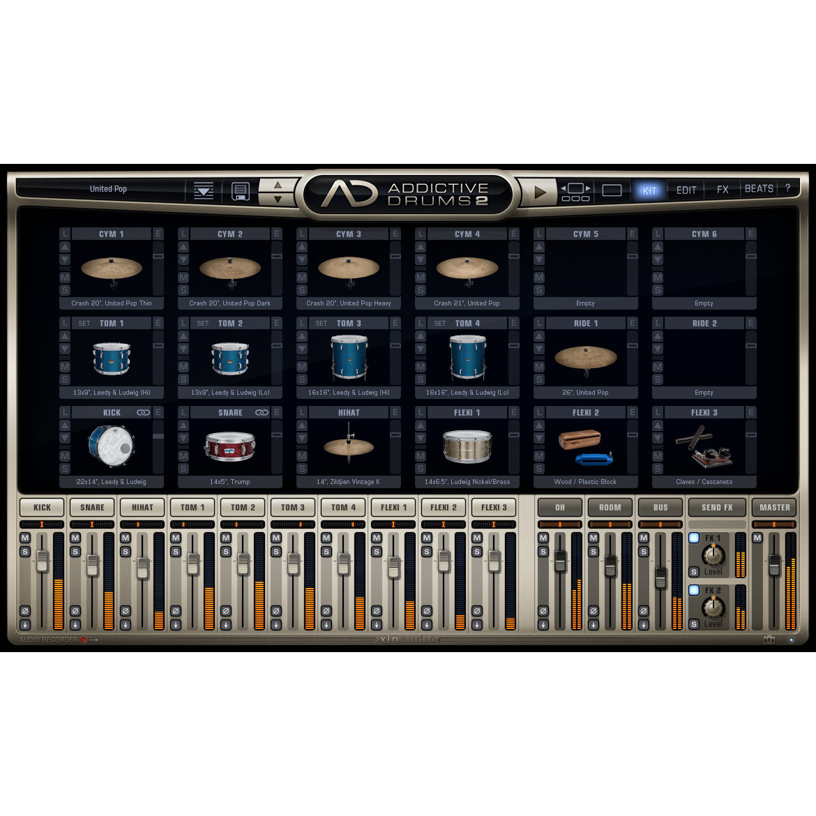 XLN Audio Addictive Drums 2 Custom