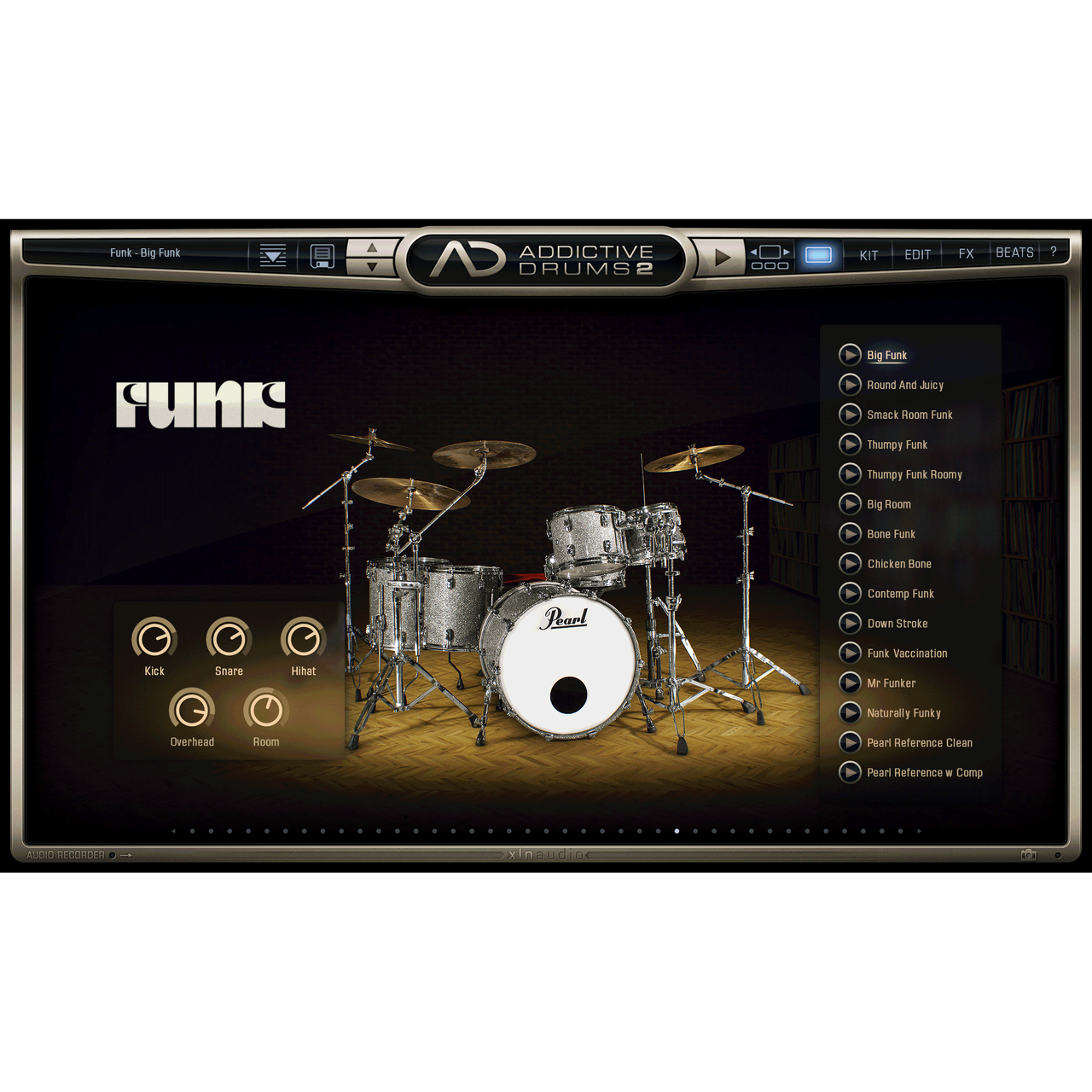 XLN Audio Addictive Drums Funk ADPAK for AD2