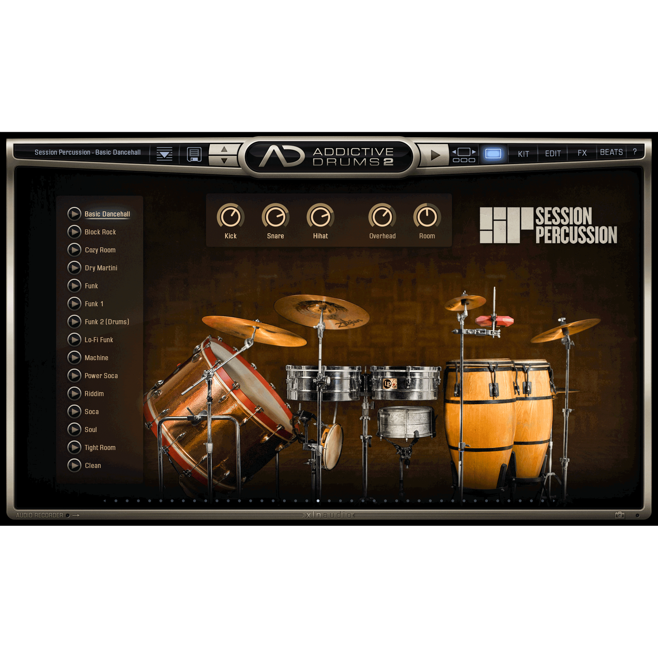 XLN Audio Addictive Drums Session Percussion ADPAK for AD2