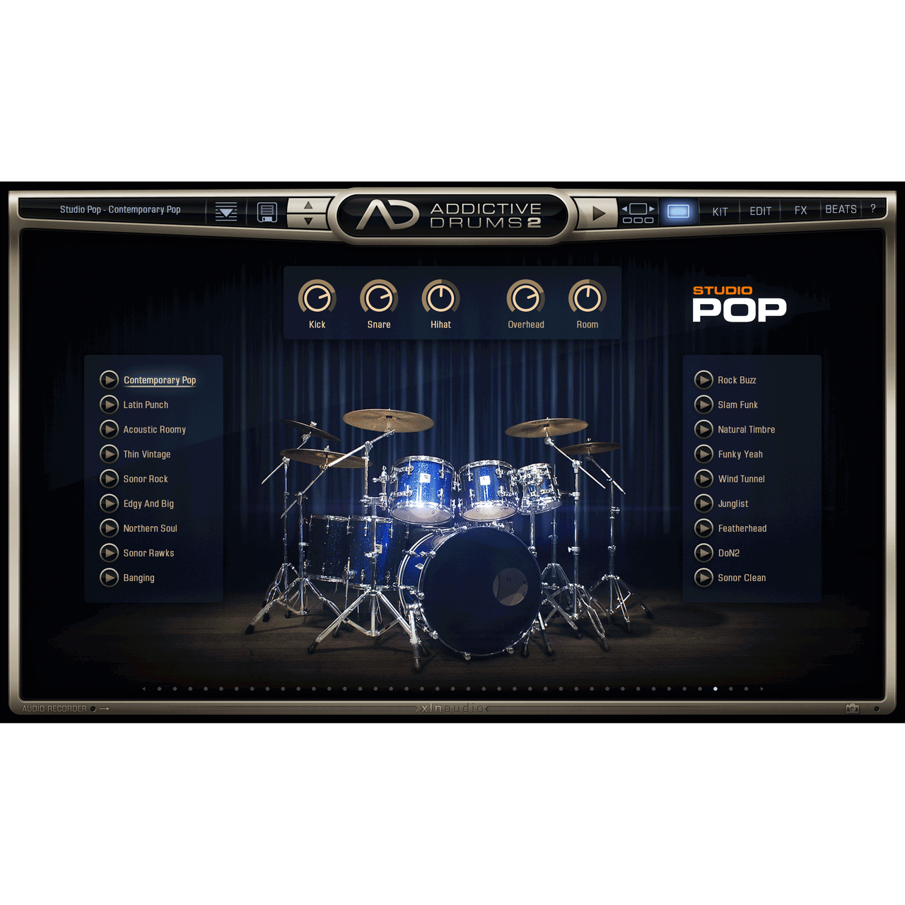XLN Audio Addictive Drums Studio Pop ADPAK for AD2