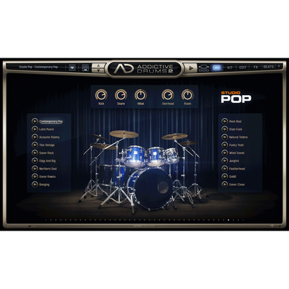 XLN Audio Addictive Drums Studio Pop ADPAK for AD2