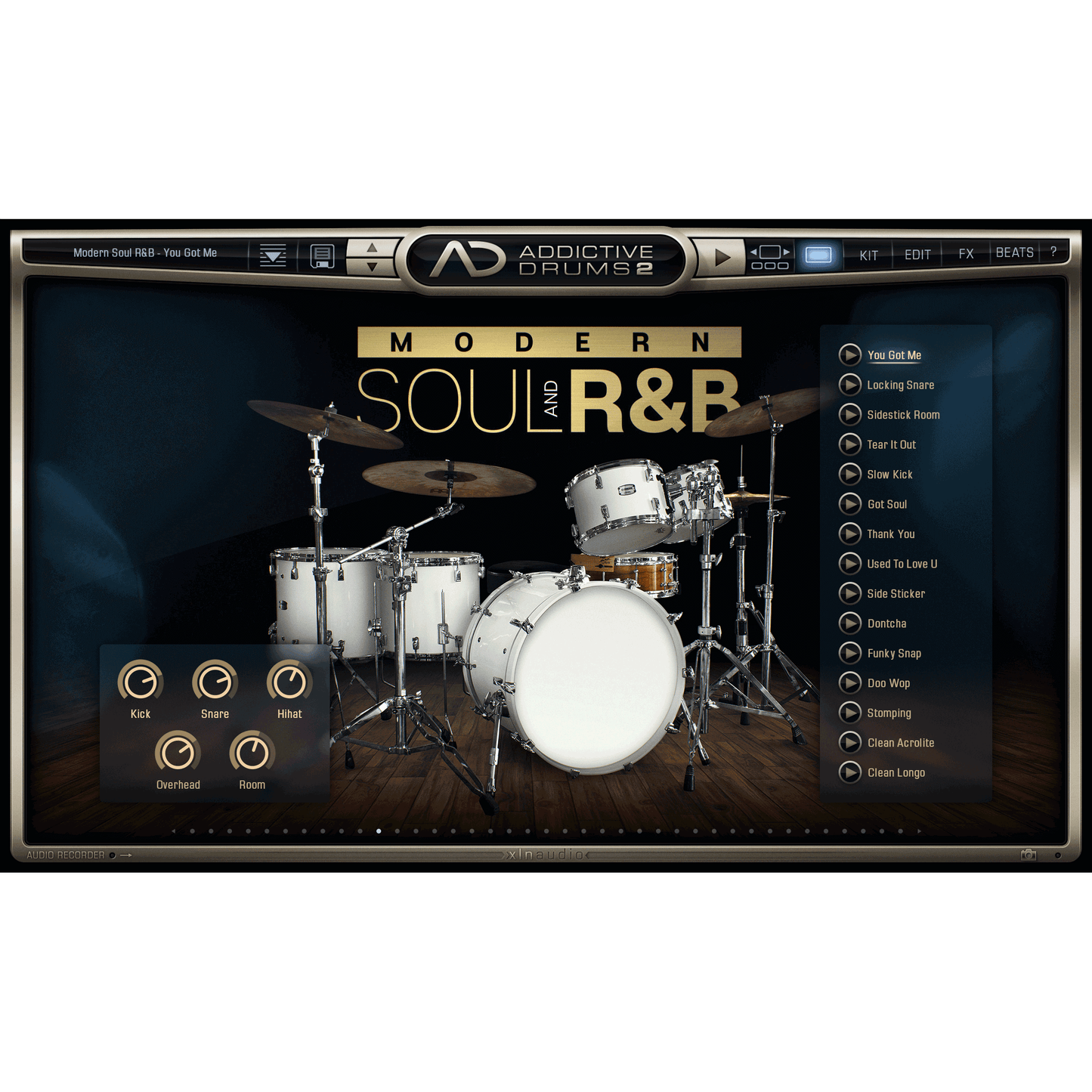 XLN Audio Addictive Drums Modern Soul and R&B ADPAK for AD2
