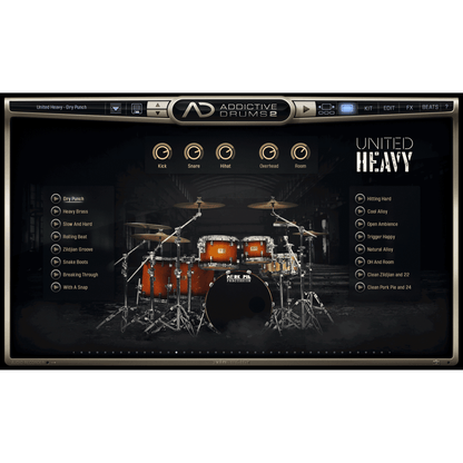 XLN Audio Addictive Drums United Heavy ADPAK for AD2