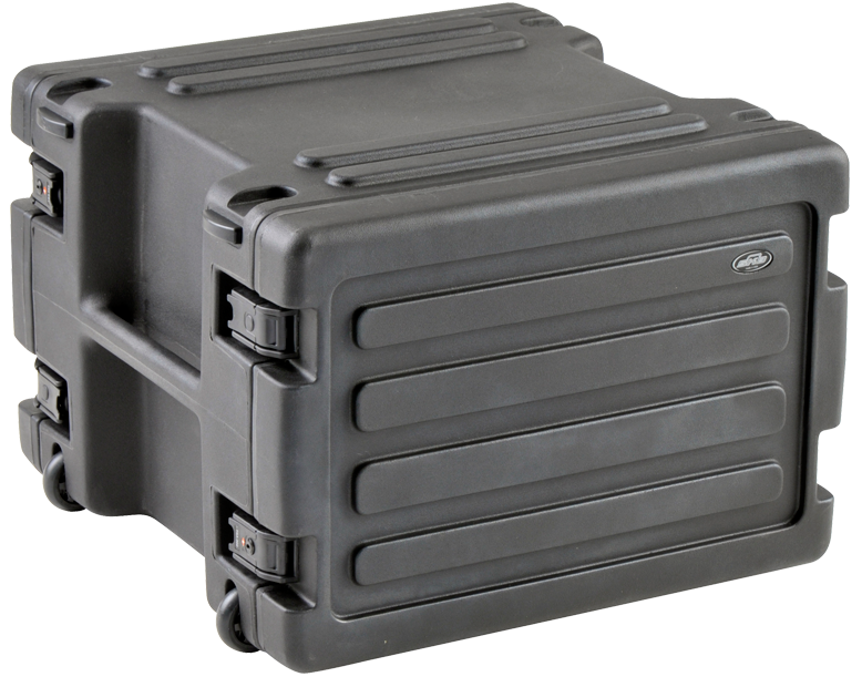 SKB Rack Case (8U) - 1SKB-R8W (Retractable Handle & Wheels) - Roto Molded