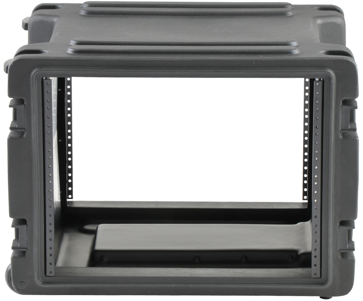 SKB Rack Case (8U) - 1SKB-R8W (Retractable Handle & Wheels) - Roto Molded