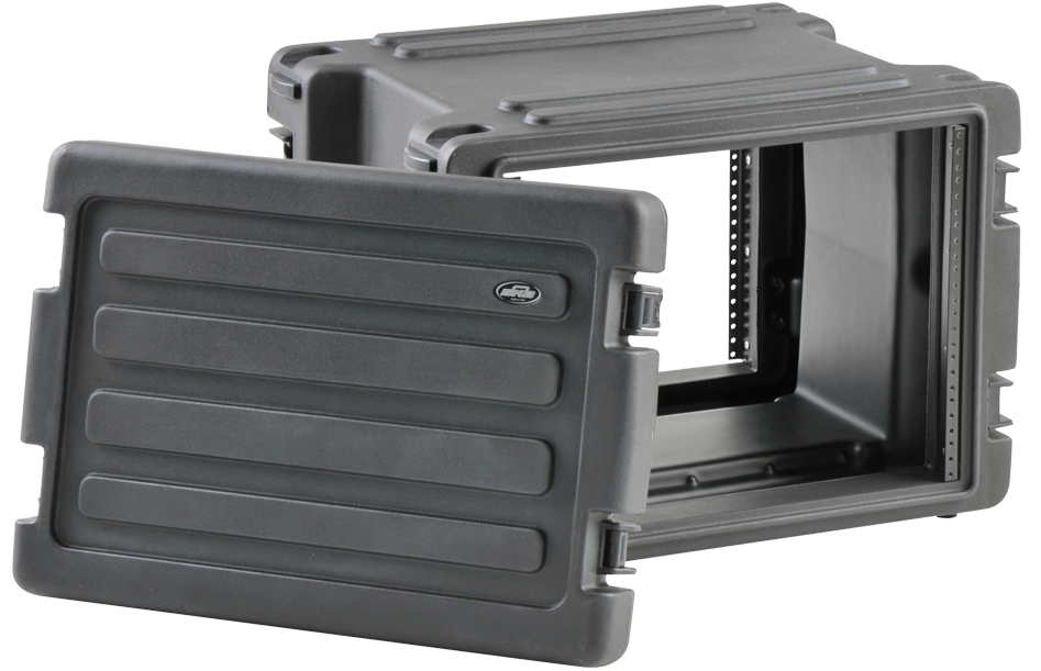 SKB Rack Case (8U) - 1SKB-R8W (Retractable Handle & Wheels) - Roto Molded